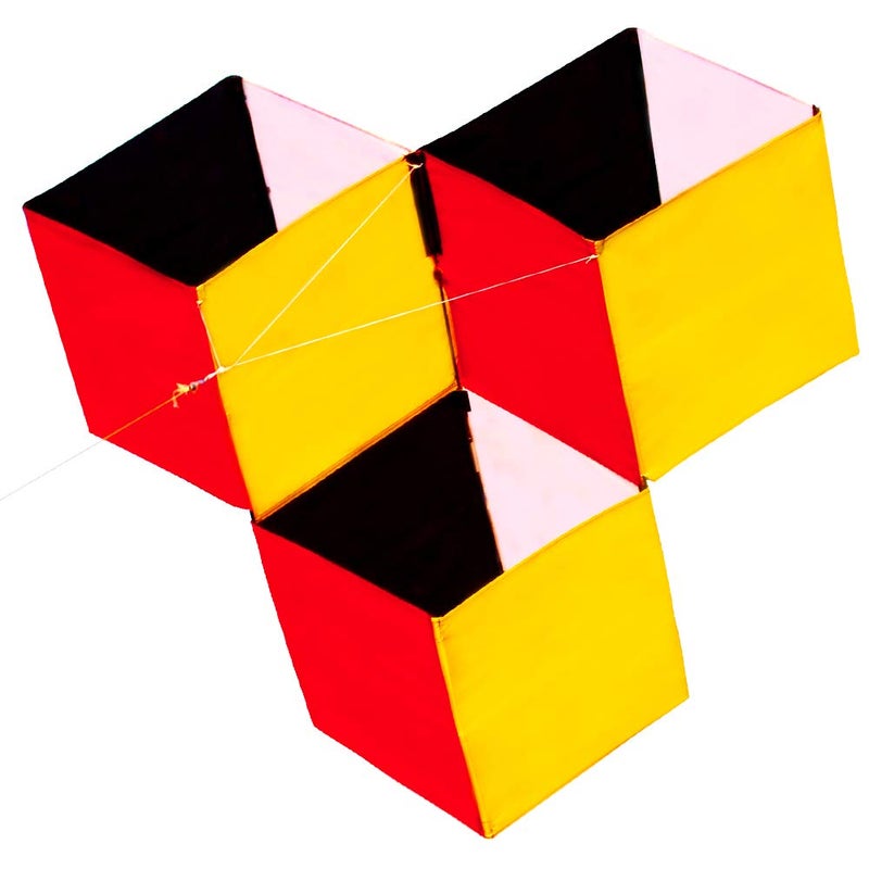 HENGDA KITE for Kids & Adults, 3D Magic Cube Box Kite Single Line Kite Flying for Children Kids Outdoor Toys Beach Park Playing - Image 1